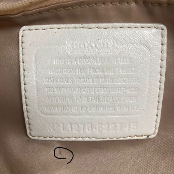 COACH Kristin Satchel Handbag  L1276-F22745 Yellow Pink&Tan READ DESCRIPTION‎ - Picture 7 of 12